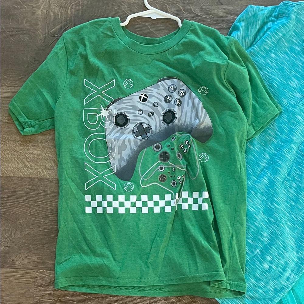 Green Xbox Graphic Tee and Blue Polo Set - Picture 2 of 4